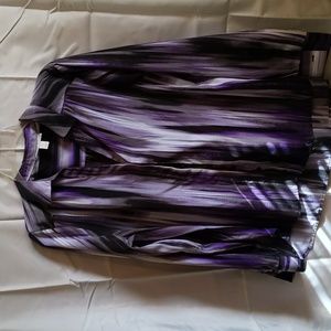 Purple striped blouse